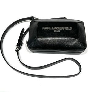 Karl Lagerfeld Paris Georgette Small Crossbody bag in black